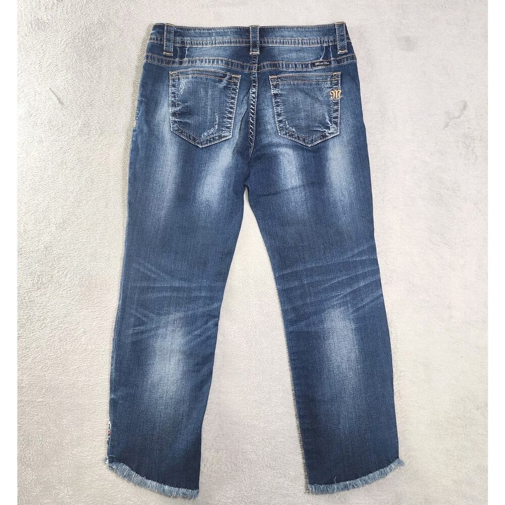 Miss Me Jeans Ankle Skinny Southwest Embroidered Stretch Medium Wash Womens 32 - Picture 3 of 14